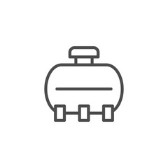 Polyethylene septic tank line outline icon