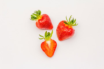 Sweet fresh strawberry isolated on white background