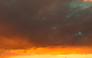 Fototapeta na wymiar Sky. Sunset red dramatic