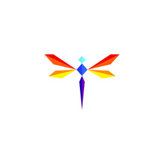 Dragonfly Technology Logo Design Vector Template