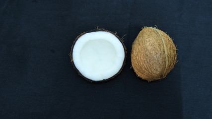 coconut and coconut oil in  a frame