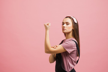 Yes, you can, a strong and independent woman, an image from a poster.