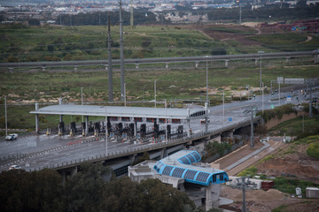 הכניסה למנהרות הכרמל מכיוון הקריות
