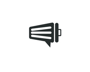 trash talk logo vector illustration, message backup icon 