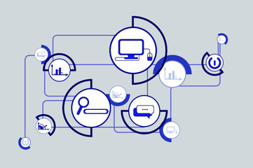 infographics for business a set of icons 