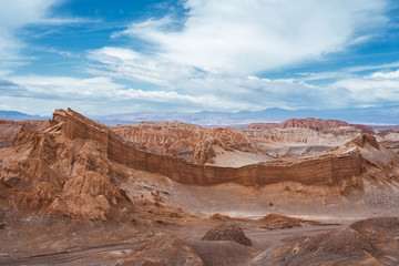 Valley of the Moon (Spanish: Valle de la Luna ) in the Atacama Desert, northern Chile, South America.