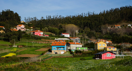 Colorful houses at the mountain