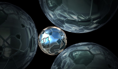  3d futuristic globe spheres