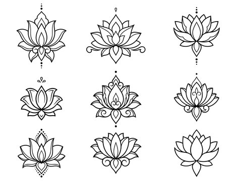 lotus flower drawing isolated icon design Stock Vector Image & Art - Alamy-saigonsouth.com.vn