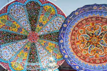 Istanbul, Turkey, 20.12.2019: Turkish colorful pattern mosaic, mosque graphic seamless pattern
