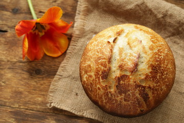 rustic sourdough bread, natural bread
