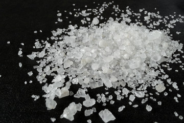 salt on a black and grey background