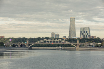 Railway bridge above the Moscow river