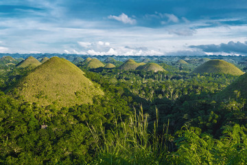 Fototapeta na wymiar Chocolate Hills in Bohol, Philippines.