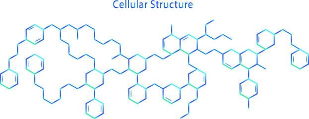 Abstract digital background with chemical cellular structure. Vector illustration. Scientific banners.