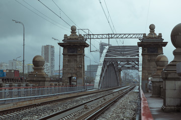 railway bridge in the moscow