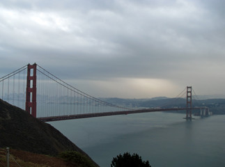 Fototapeta na wymiar Famous Golden Gate Bridge in San Francisco California USA