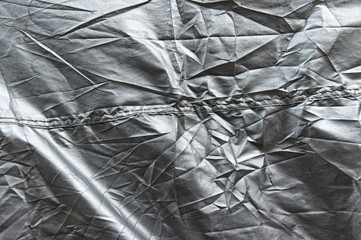 Wrinkled metallic fabric