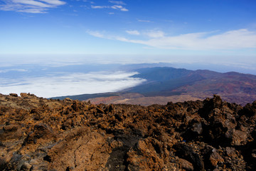 Beautyful mount Teide volcano, volcanic landscape, Tenerife, Canary Islands