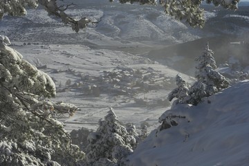 Pueblo nevado