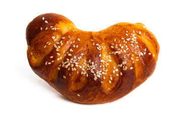 Fototapeta premium bagel with jam isolated