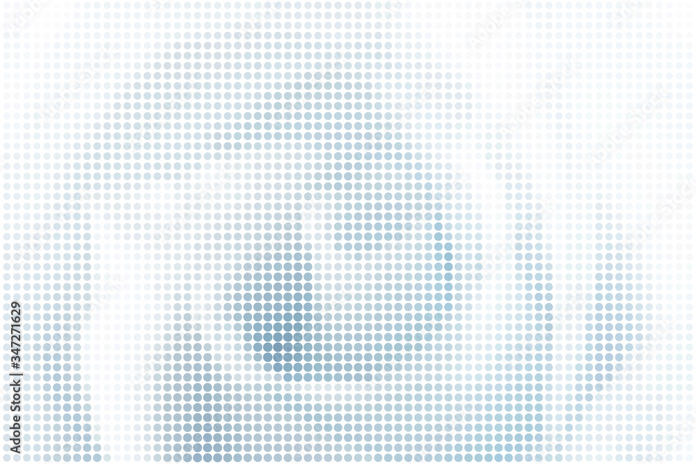 Aufkleber blue gray dotted rose with halftone effect. minimal vector pattern