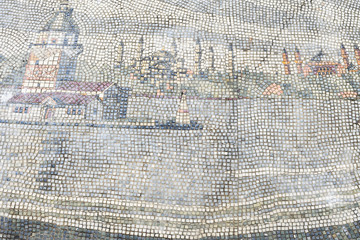 Turkish colorful pattern mosaic, mosque graphic seamless pattern