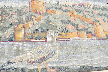 Turkish colorful pattern mosaic, mosque graphic seamless pattern