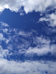 blue sky with white clouds