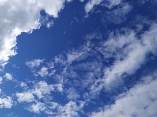 blue sky and clouds