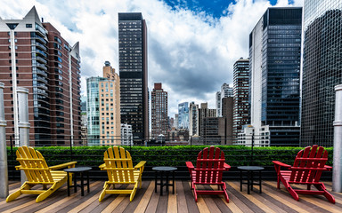 Rooftop terrace in Manhattan, New York City

