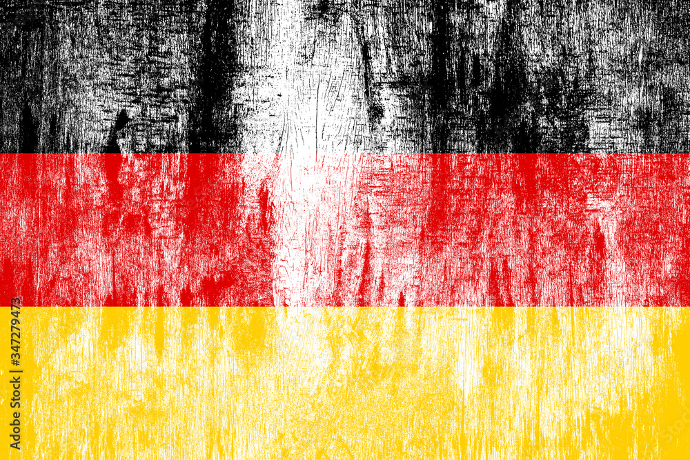 Poster flag of germany with texture. template for design