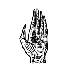 Symbol Hand Gesture engraving design