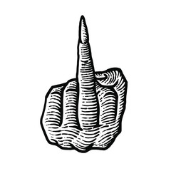 Symbol Hand Gesture engraving design