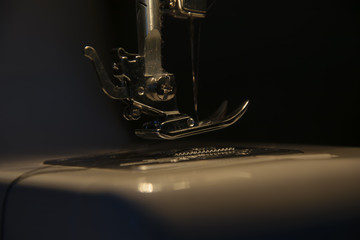 close up of a sewing machine 