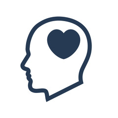 Romantic thinking icon vector graphic