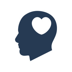 Romantic thinking icon vector graphic