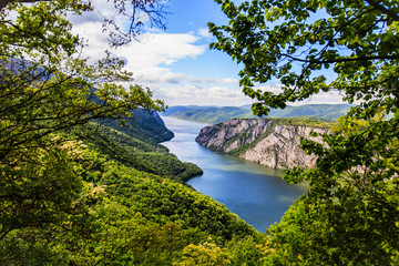 Obraz premium Danube River Landscape Serbia