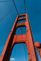 
Famous Golden Gate Bridge bottom view