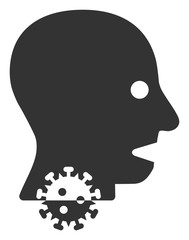 Vector sore throat flat icon. Vector pictogram style is a flat symbol sore throat icon on a white background.