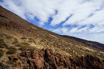 Mars the red planet's desert landscape. Mount Teide in Tenerife. Tenerife, Canary Islands