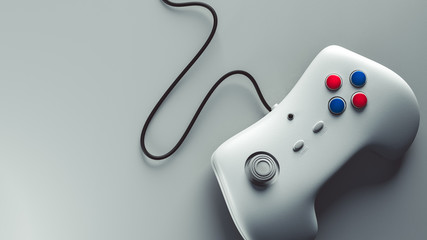 3D rendering of a vintage game controller