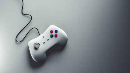 3D rendering of a vintage game controller © fergregory