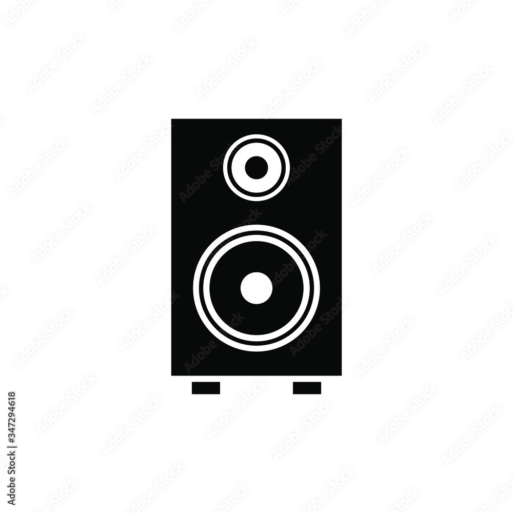 Poster speaker icon vector templates in black flat design on white background for your website and other