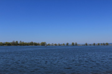 A view of Lake Constance (Bodensee) from the shores of Hard, Vorarlberg, Austria