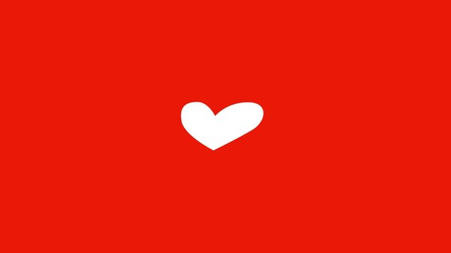 The consistent appearance of words Love, joy, happiness on colorfully filled backgrounds and a shape of a beating heart.