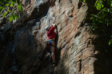 Climber on Crimp Scampi 5.10d