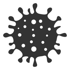 Vector covid-19 virus flat icon. Vector pictogram style is a flat symbol covid-19 virus icon on a white background.