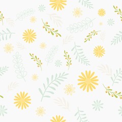Fototapeta na wymiar wallpaper seamless vintage flower pattern on brown background