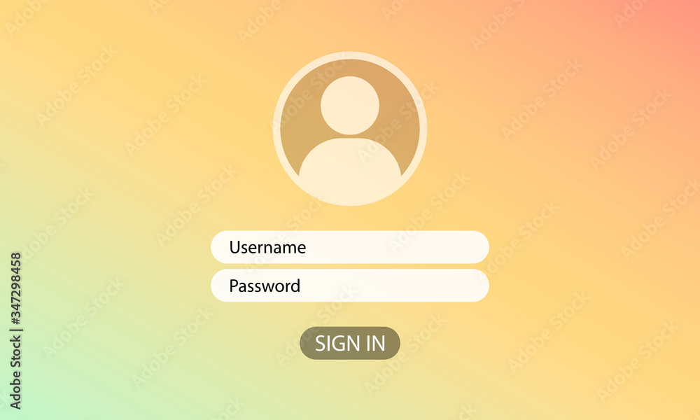 Poster vector member login form icon flat on isolated background. eps 10 vector